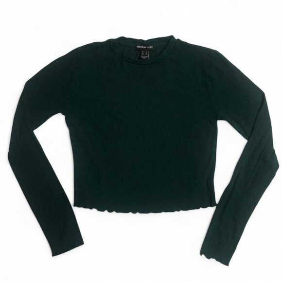 SWS Teal Ribbed Crop Top - Picture 2 of 4